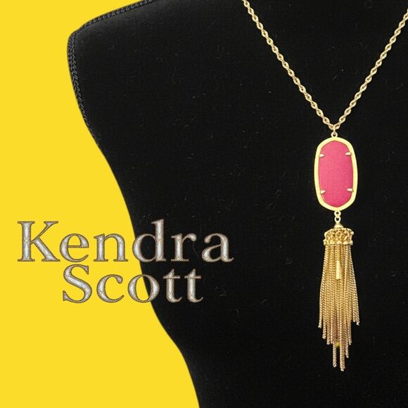 Kendra Scott Rayne Necklace in Red Illusion Adjustable EUC $89 Retail - Picture 4 of 12